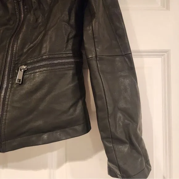 Black INC faux leather jacket