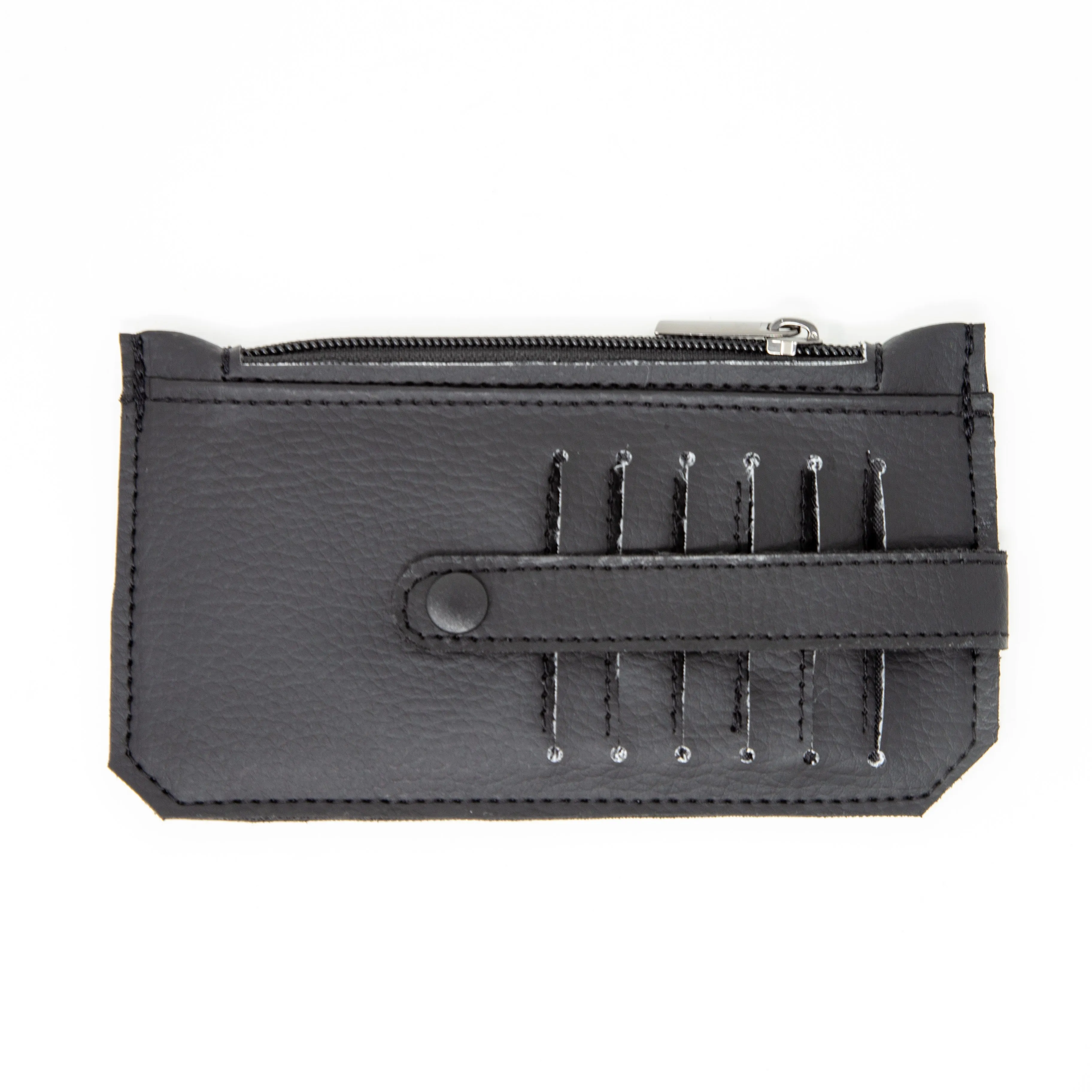 Black Vegan Leather Slim Purse