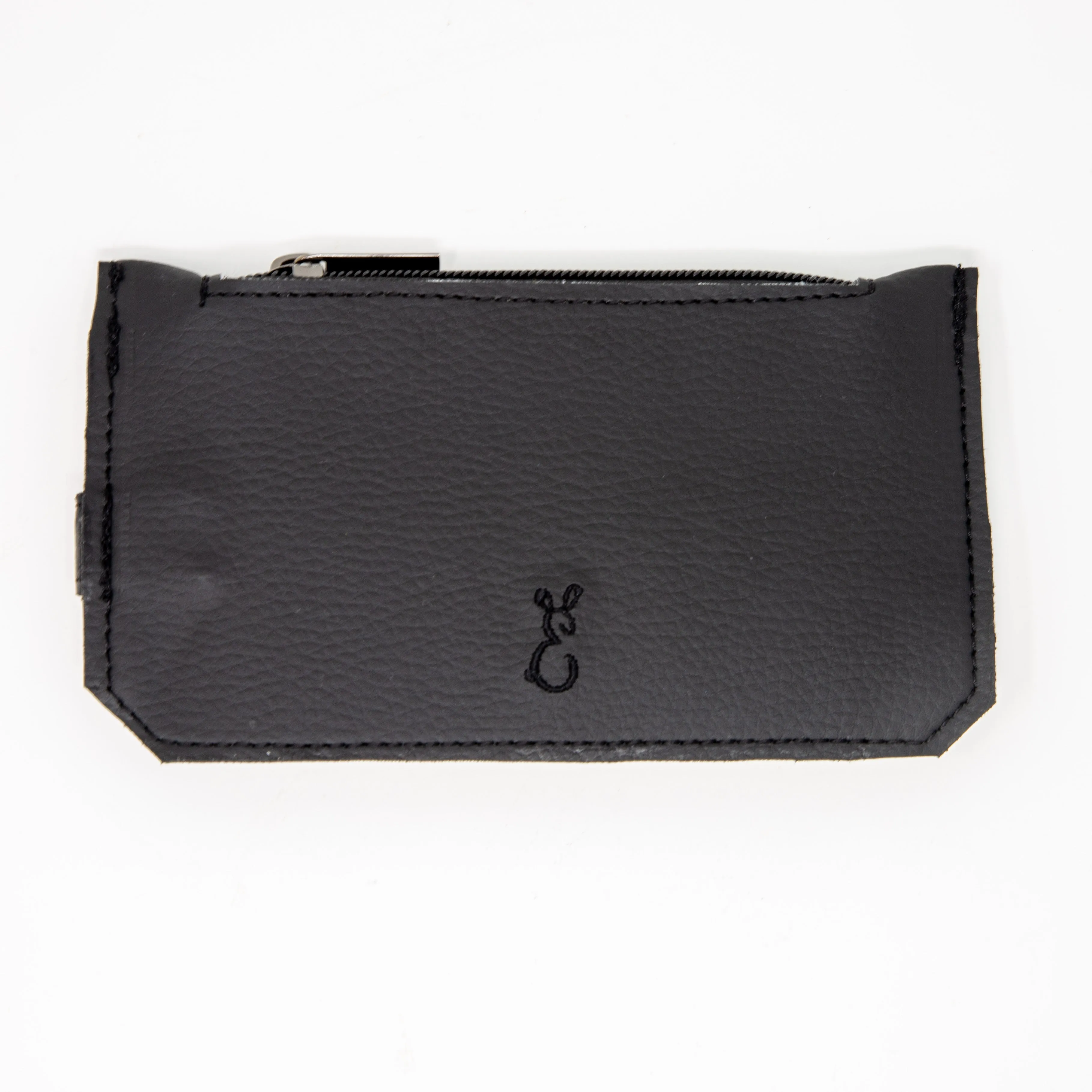 Black Vegan Leather Slim Purse