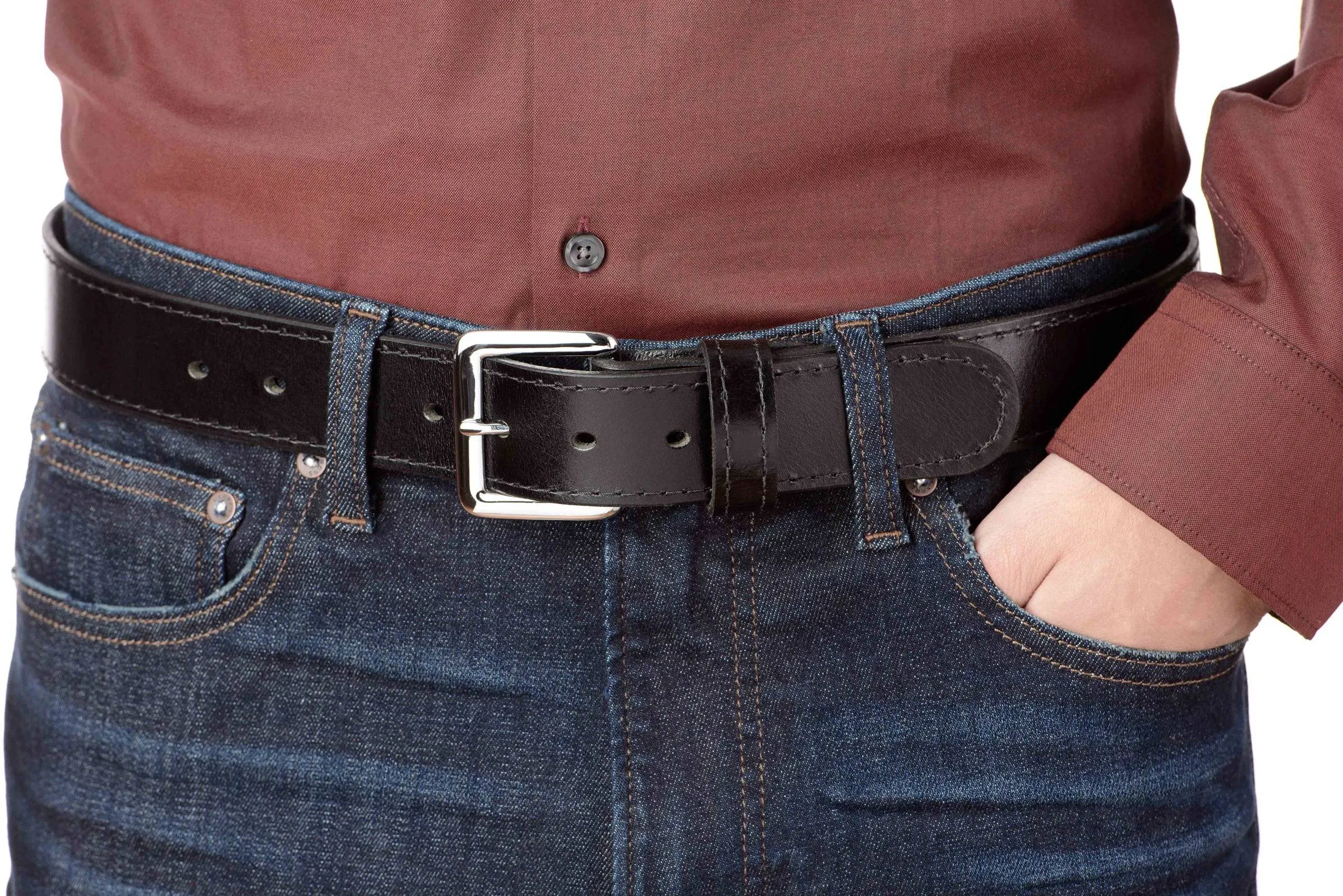 Black Water Buffalo Money Belt With 25" Zipper