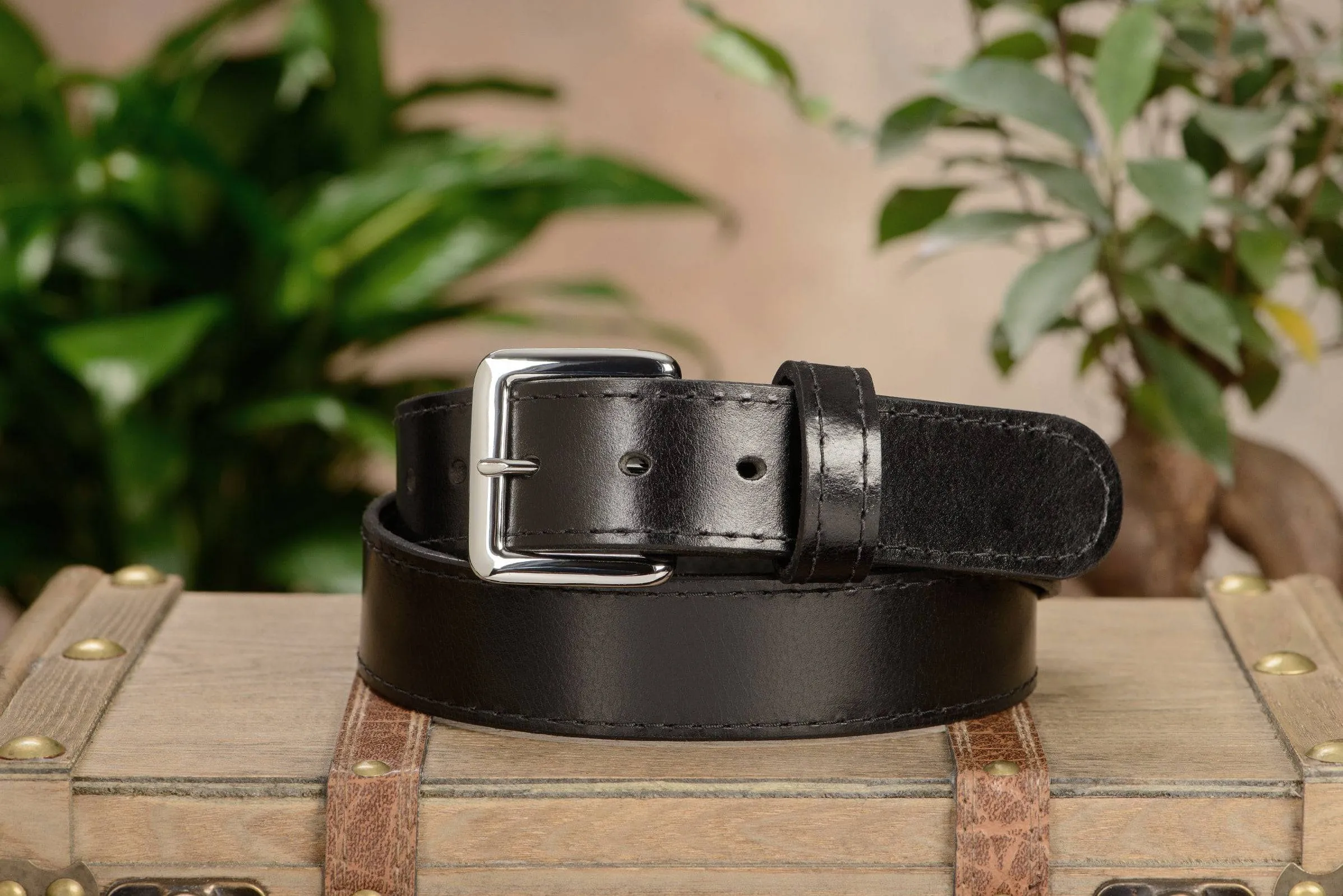 Black Water Buffalo Money Belt With 25" Zipper