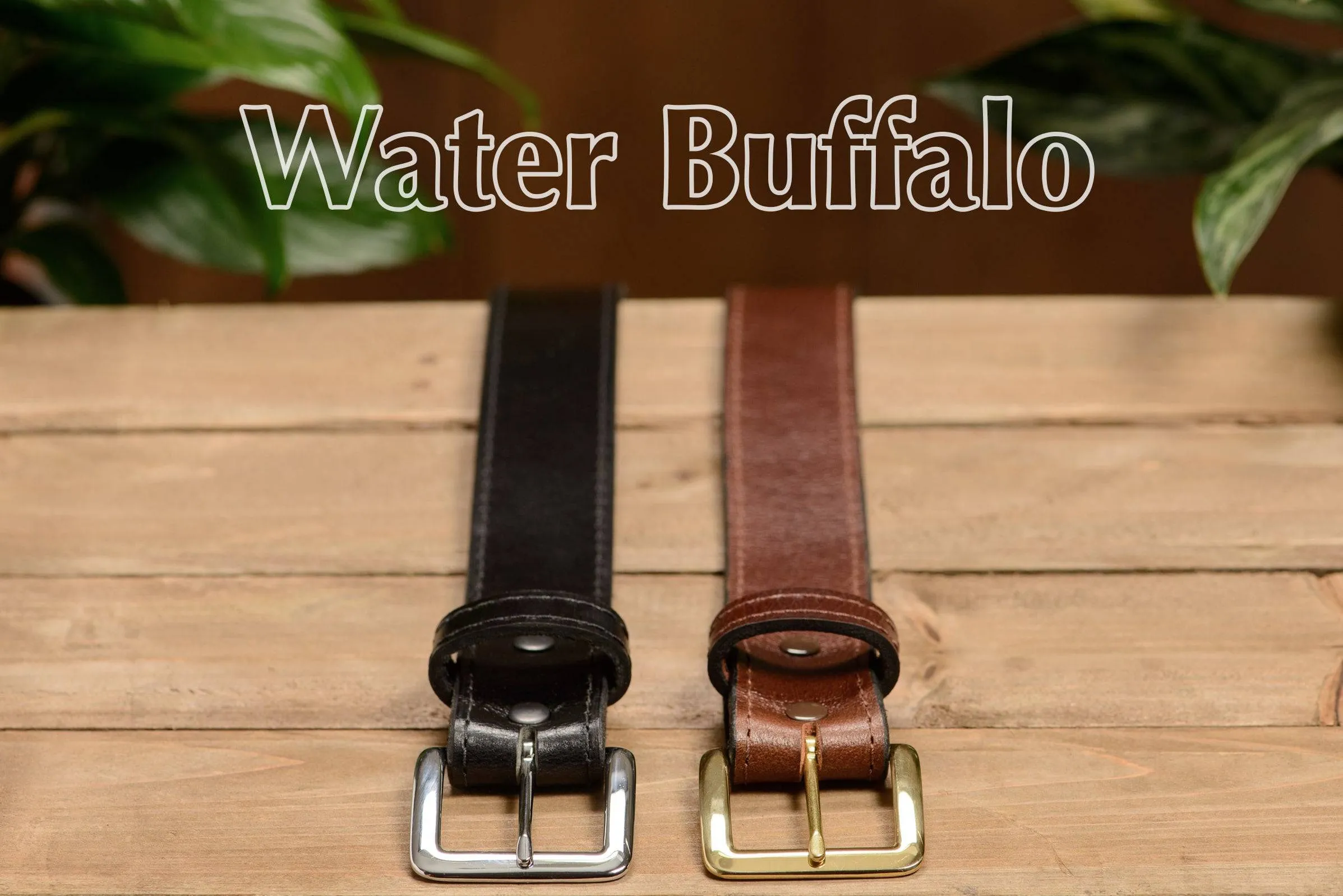 Black Water Buffalo Money Belt With 25" Zipper