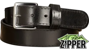 Black Water Buffalo Money Belt With 25" Zipper