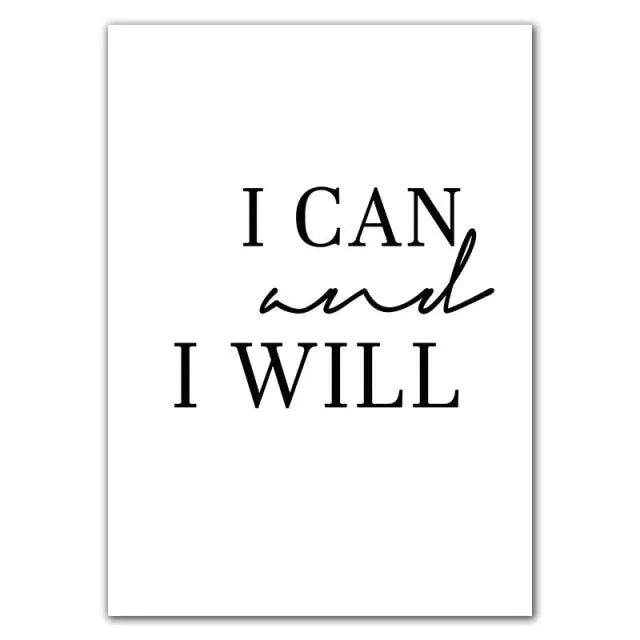 Black White Love Smile Quote Motivational Wall Art