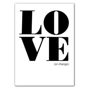 Black White Love Smile Quote Motivational Wall Art