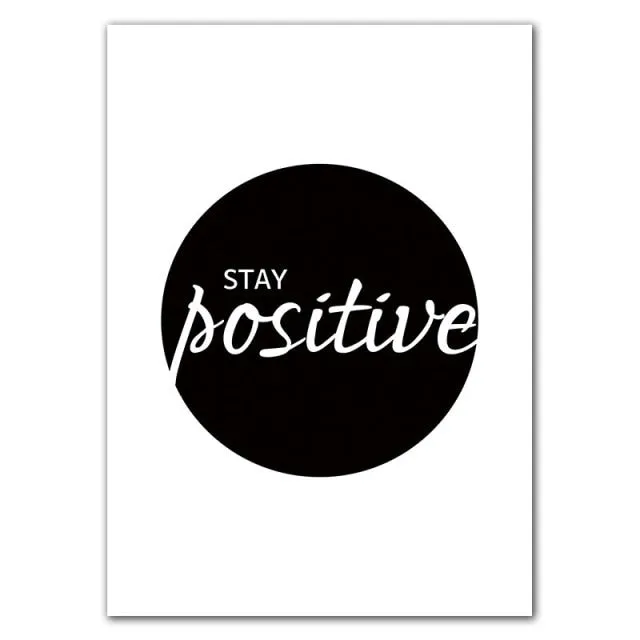 Black White Love Smile Quote Motivational Wall Art