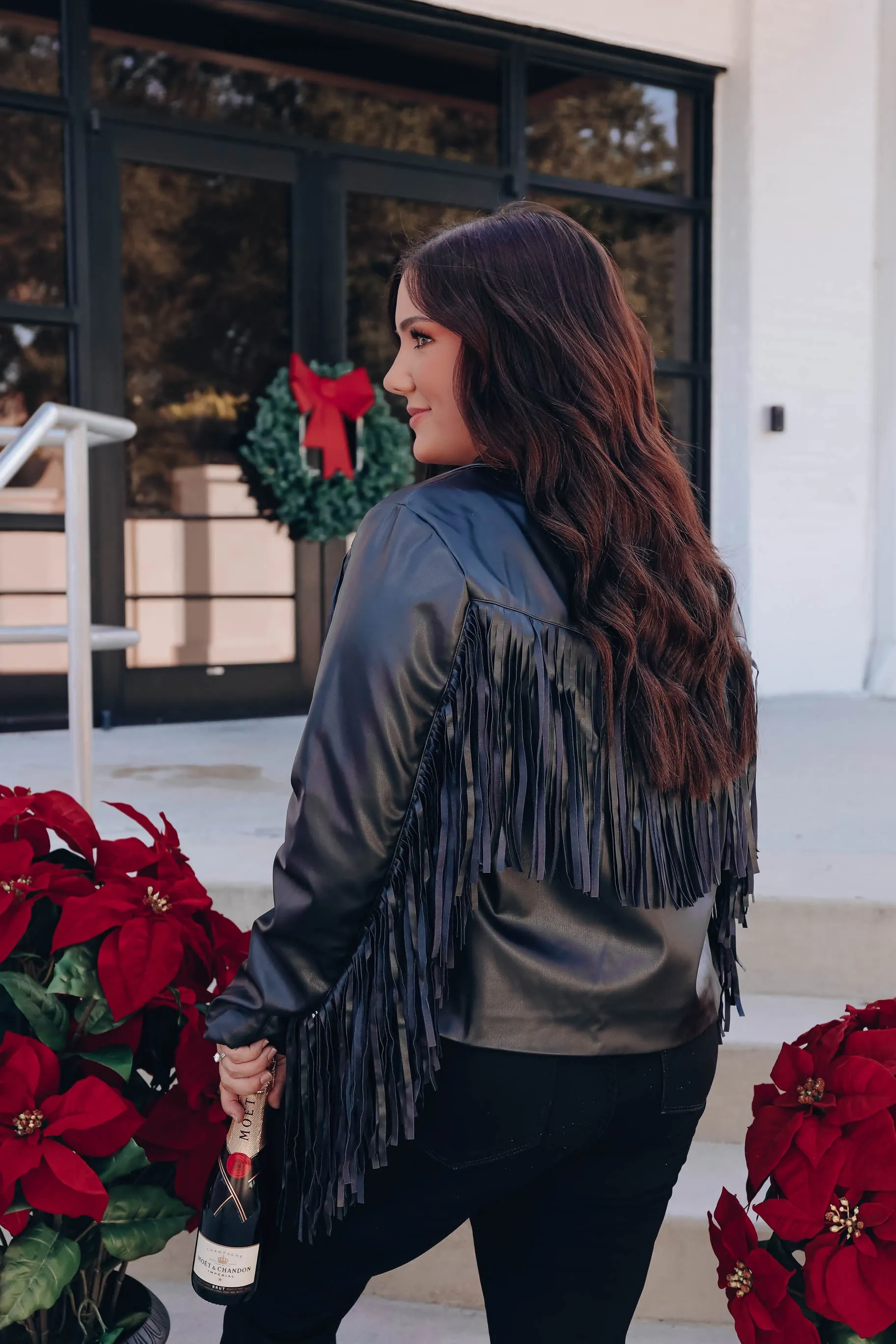 Blazin' Faux Leather Fringe Jacket