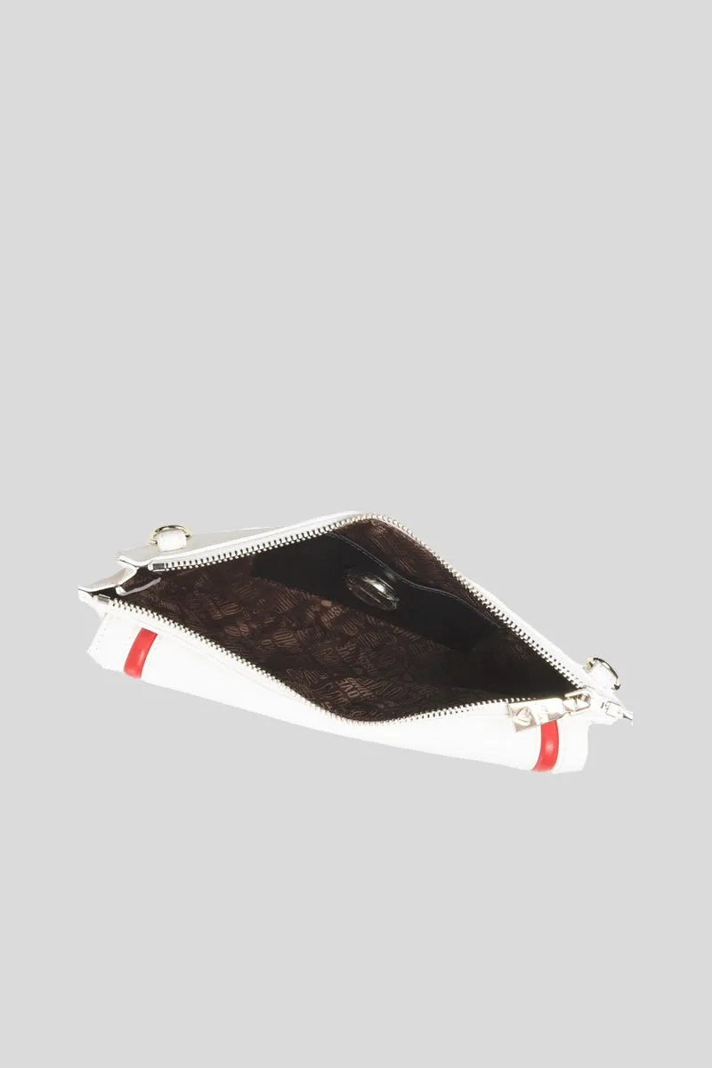 Borsa Pu Bianco   Pu Rosso