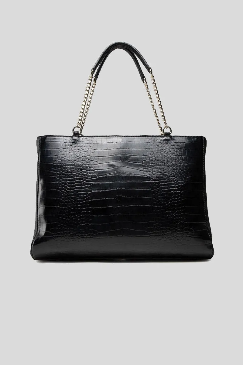 Borsa Pu St. Rocco Croco   Pu - Nero