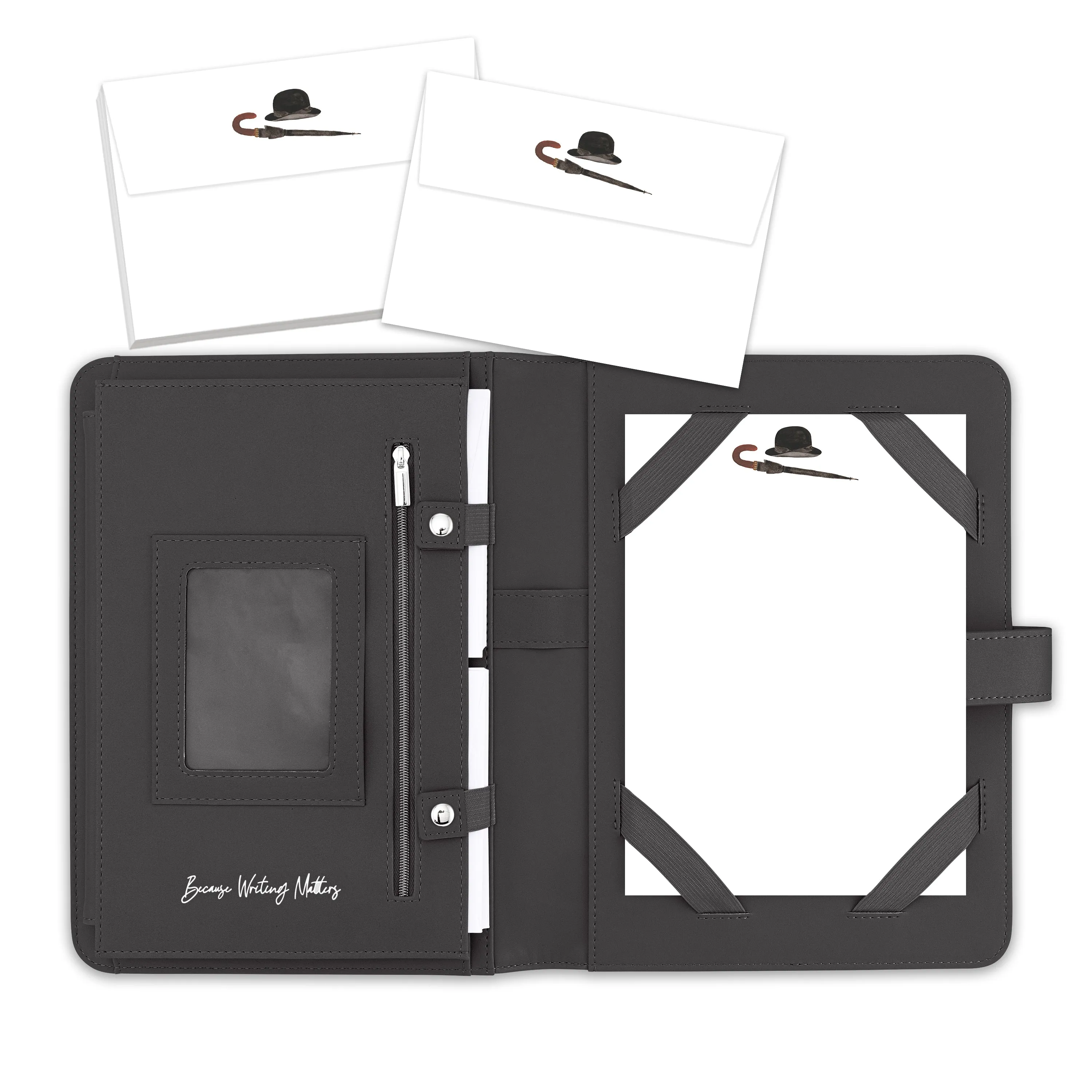 Bowler Hat and Brolly Letter Writing Set with Organiser