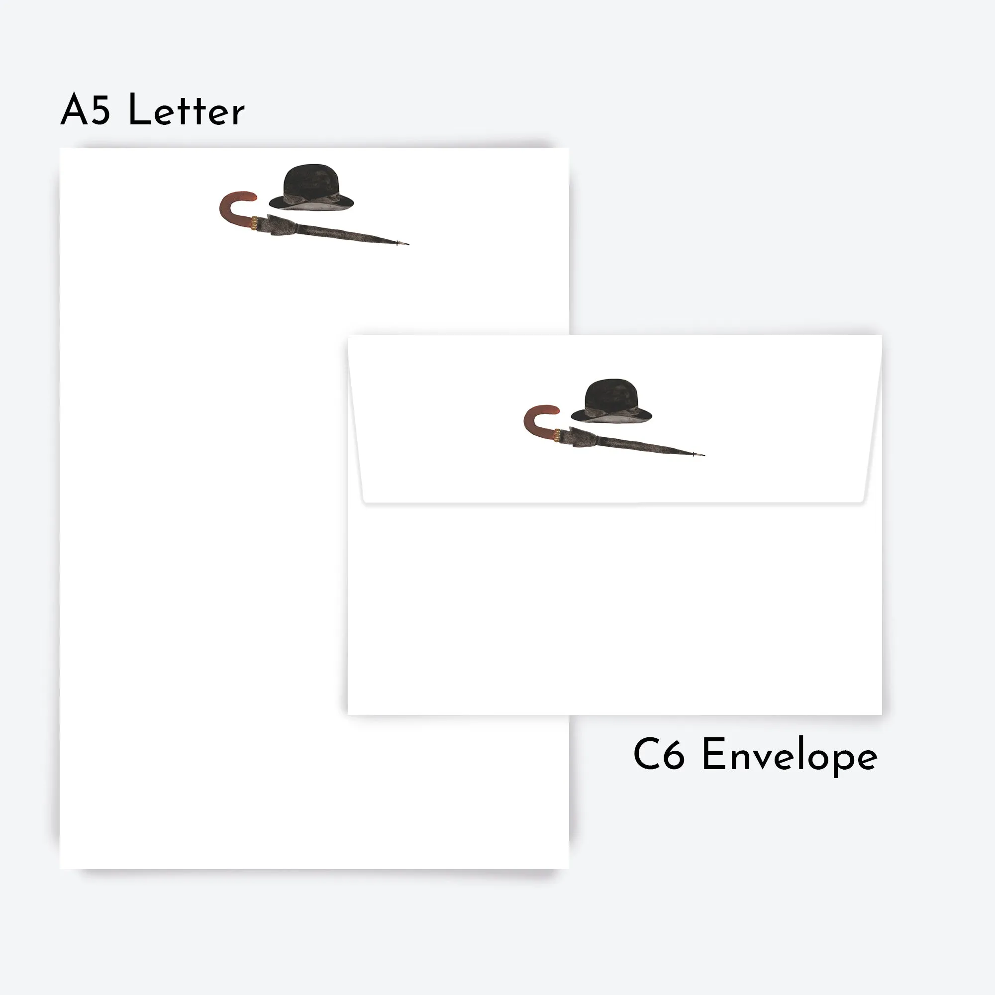 Bowler Hat and Brolly Letter Writing Set with Organiser