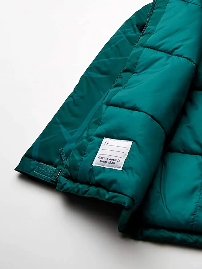 Brand new Columbia Boys Lightning LiftT Jacket in Pine Green Spider Streets colour, Has small splice in fabric on back bottom hem, could be sewn! Sz S! Retails $200 