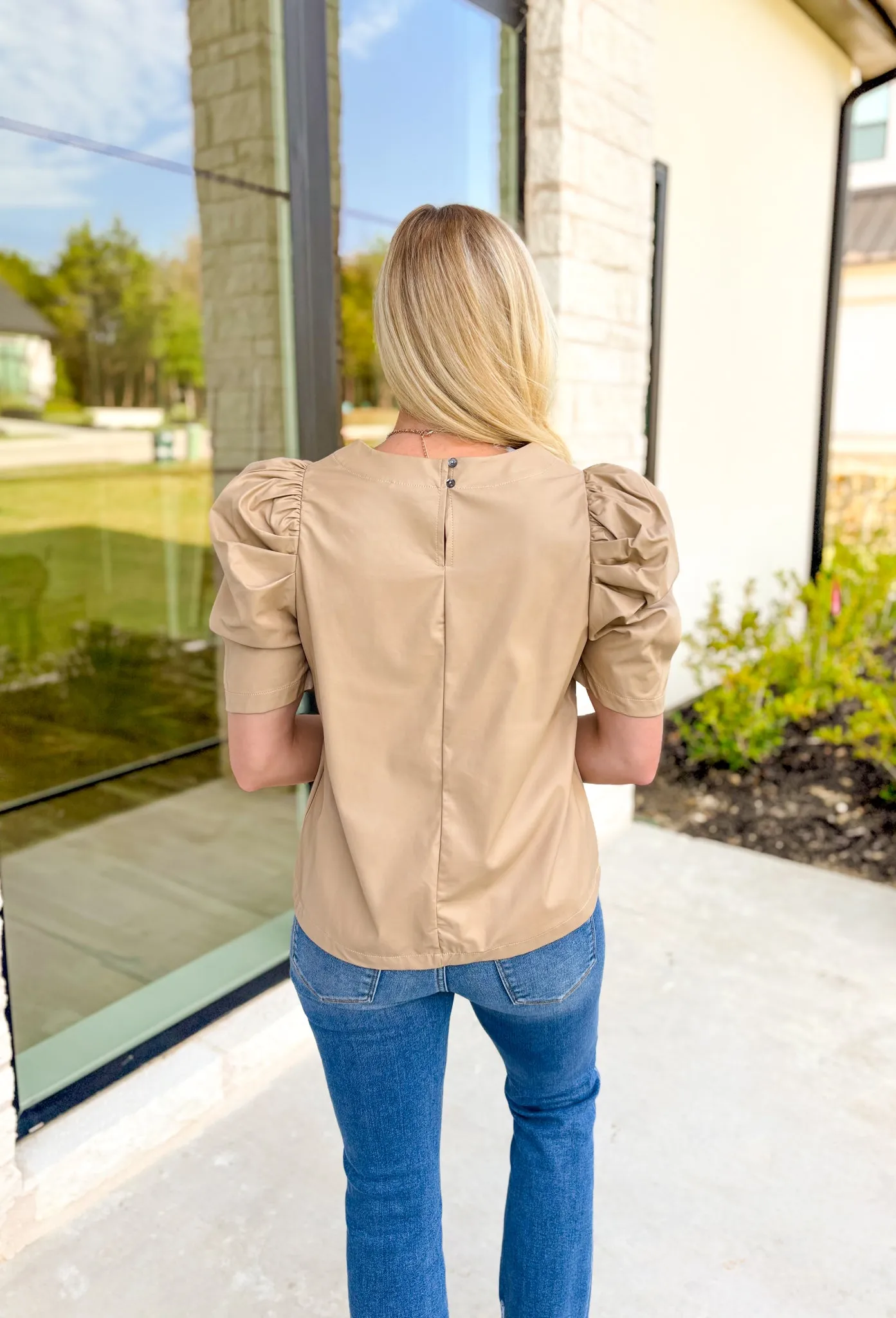 Brooke Faux Leather Top