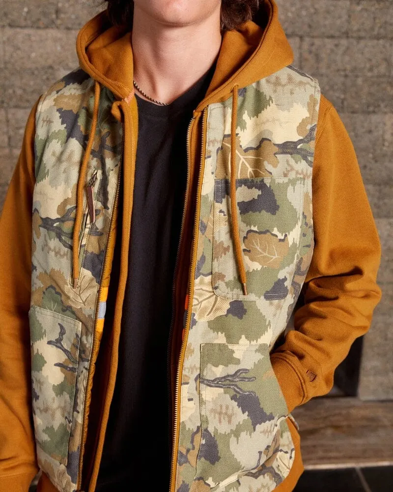 Builders Abraham Reversible Vest - Leaf Camo/Golden Brown