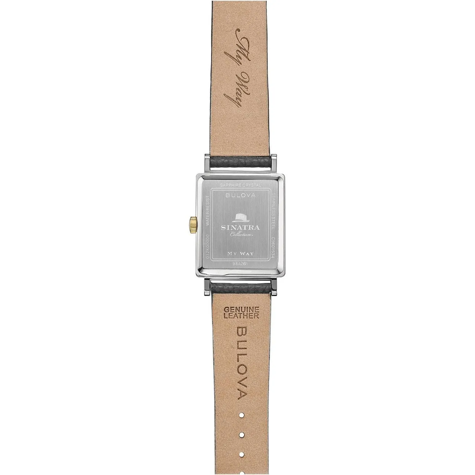 Bulova Men's Frank Sinatra 'My Way' Gray Leather Strap Watch 98A261