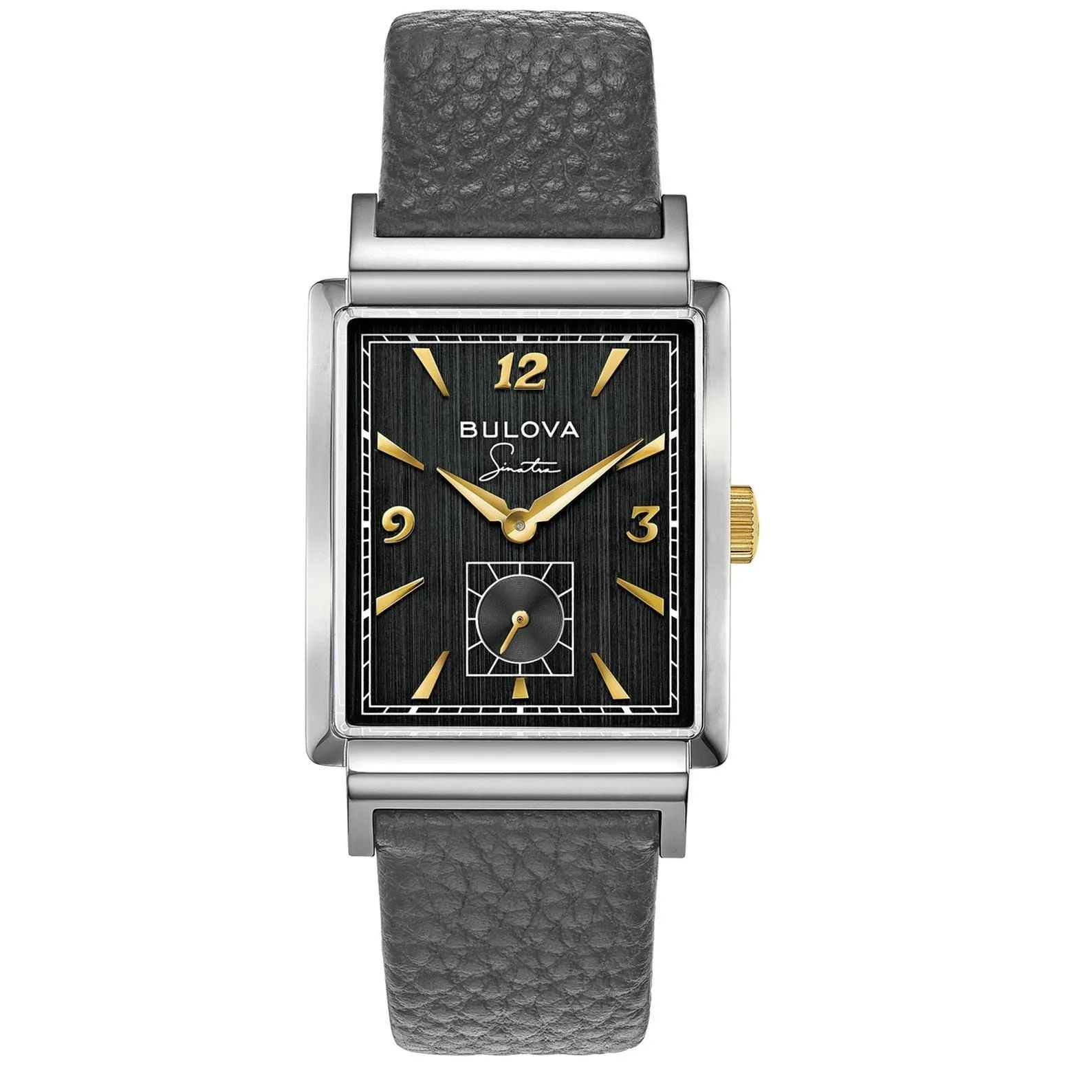 Bulova Men's Frank Sinatra 'My Way' Gray Leather Strap Watch 98A261