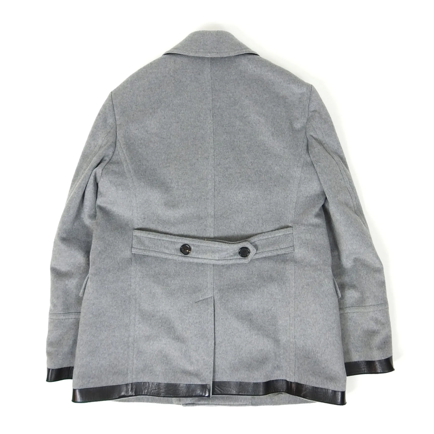 Burberry Leather Trim Coat Size 54
