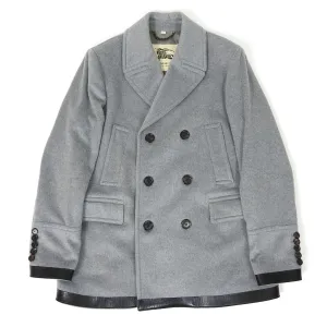 Burberry Leather Trim Coat Size 54