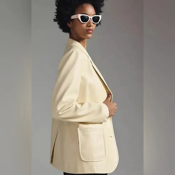 By Anthropologie Faux Leather Jacket