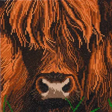 CAK-A165M: CAK-A165M: "Highland Cow" 30x30cm Crystal Art Kit 30x30cm Crystal Art Kit