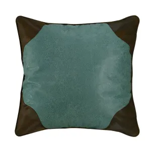 Calhoun Turquoise Faux Leather Sham
