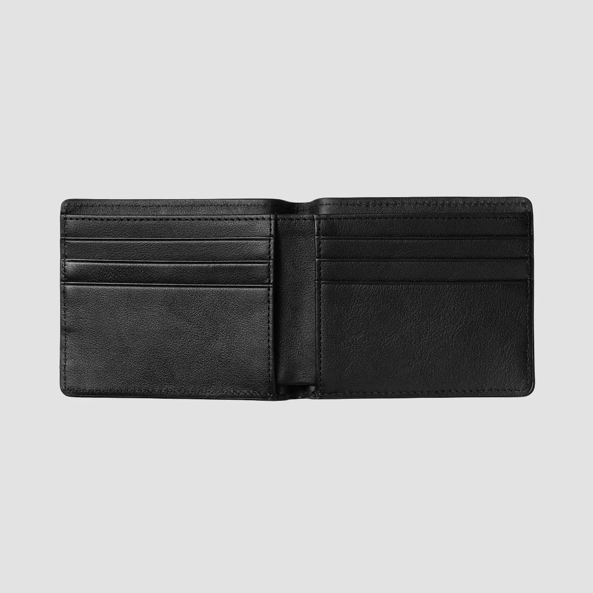 Carhartt WIP Vegas Billfold Leather Wallet Black/Silver