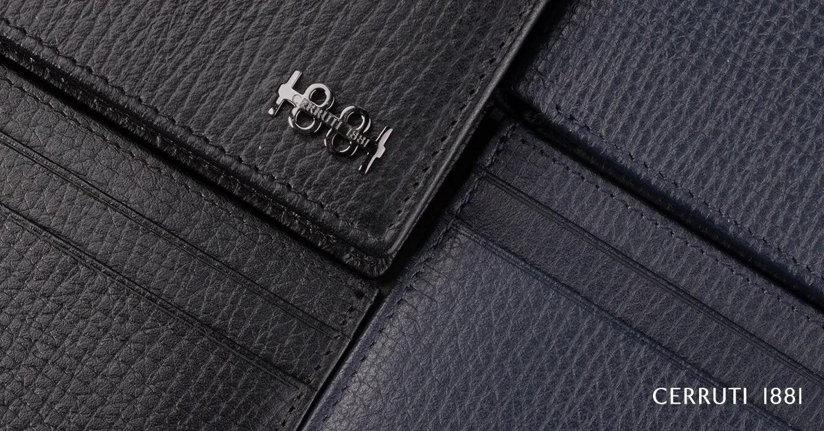 CERRUTI 1881 NLE012A-Rigid card holder Irving Black