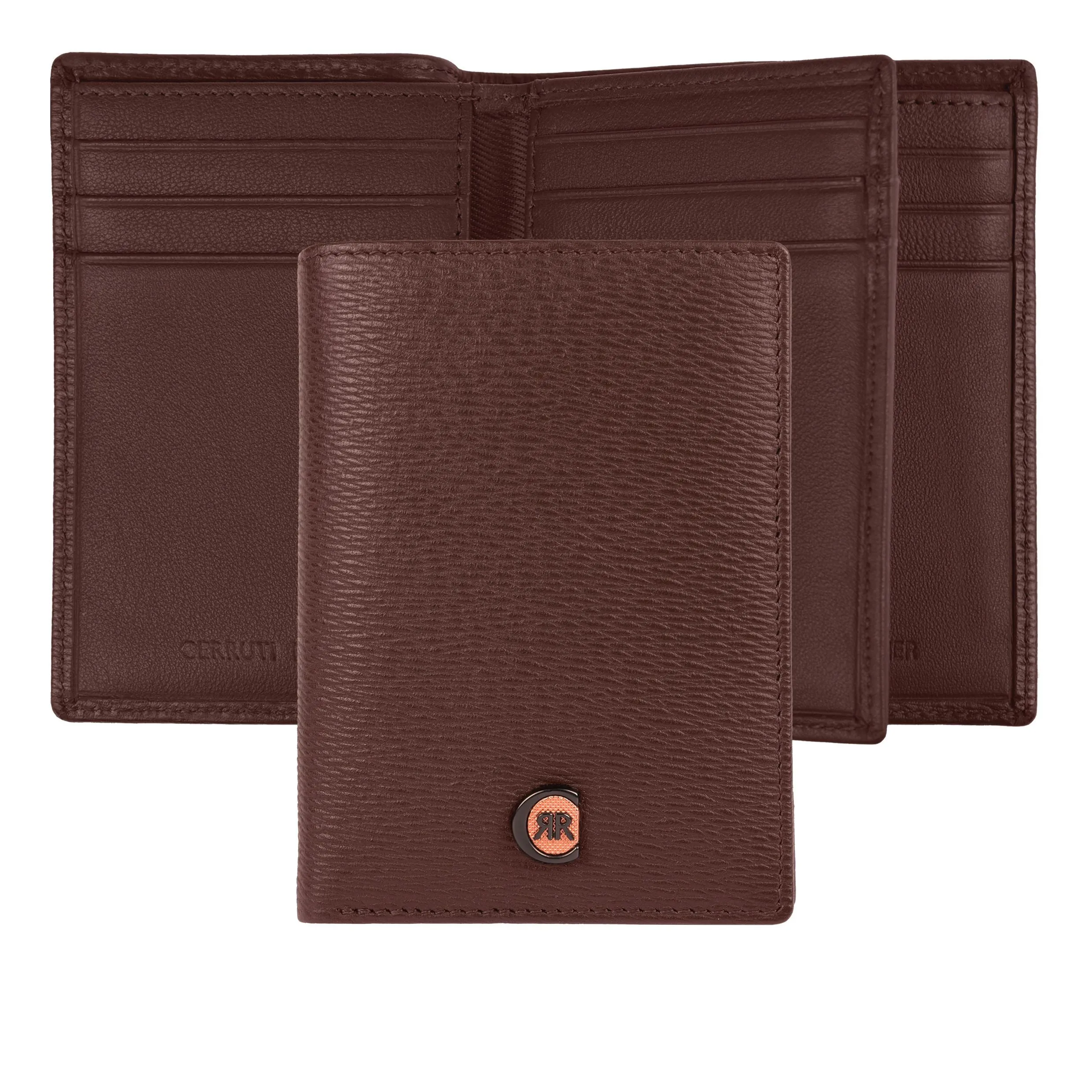 CERRUTI 1881 NLF202Y-Card holder with flap Bond Brown