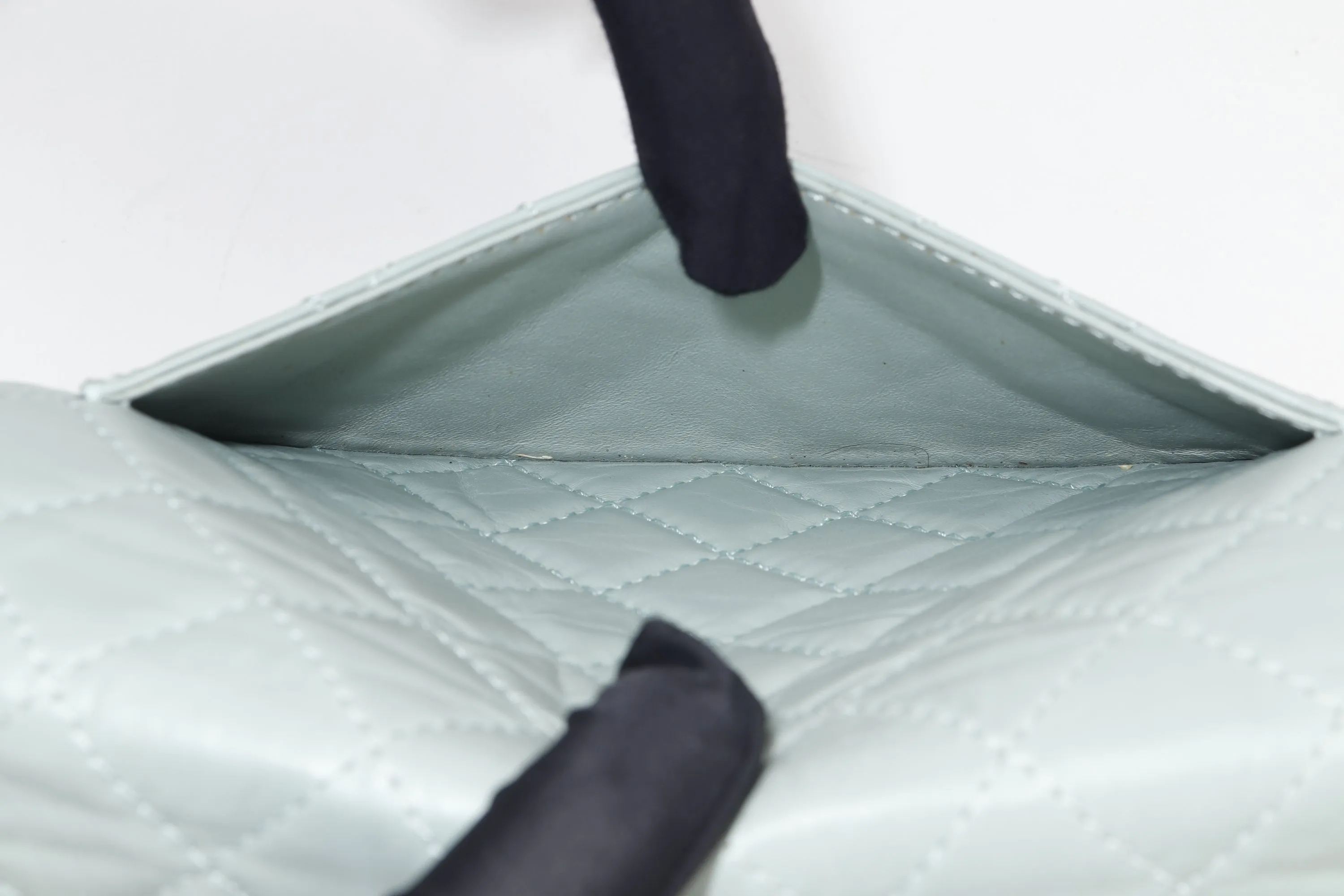 CHANEL REISSUE 227 (2539xxxx) MINT GREEN CALFSKIN GOLD HARDWARE, WITH CARD, DUST COVER & BOX