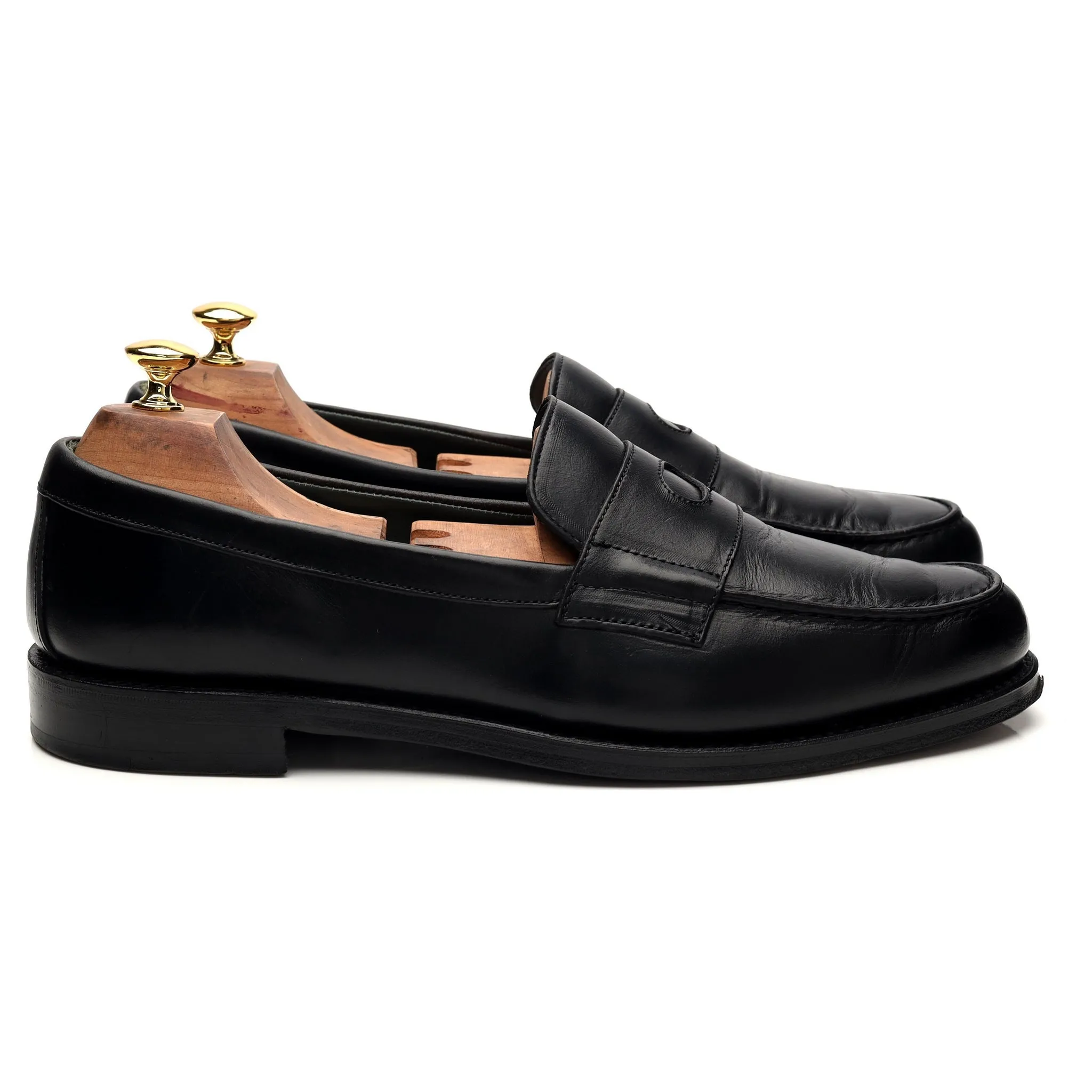 'Charles' Black Leather Loafer UK 11