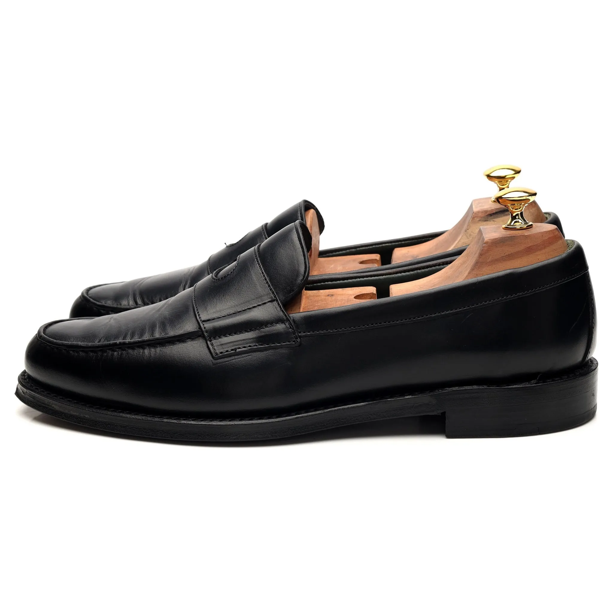 'Charles' Black Leather Loafer UK 11