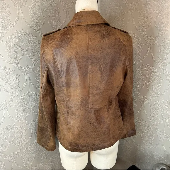 Chico’s faux leather moto jacket 1 new NWT