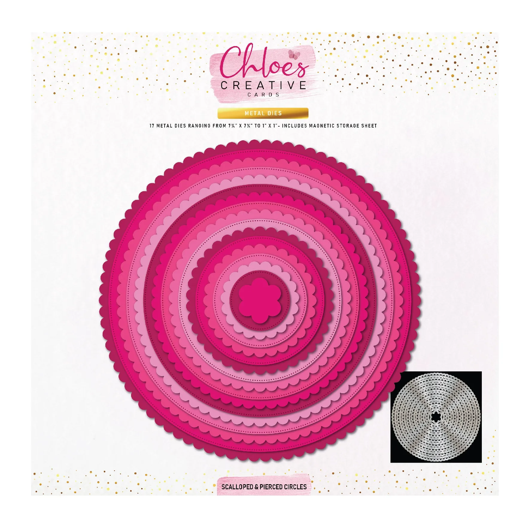 Chloes Creative Cards 8x8 Scalloped and Pierced Dies and 8x8 Embossing Folders I NEED IT ALL!