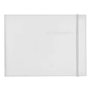 Citi Leather White Large 6x8in Pocket Brag Book Photo Wallet