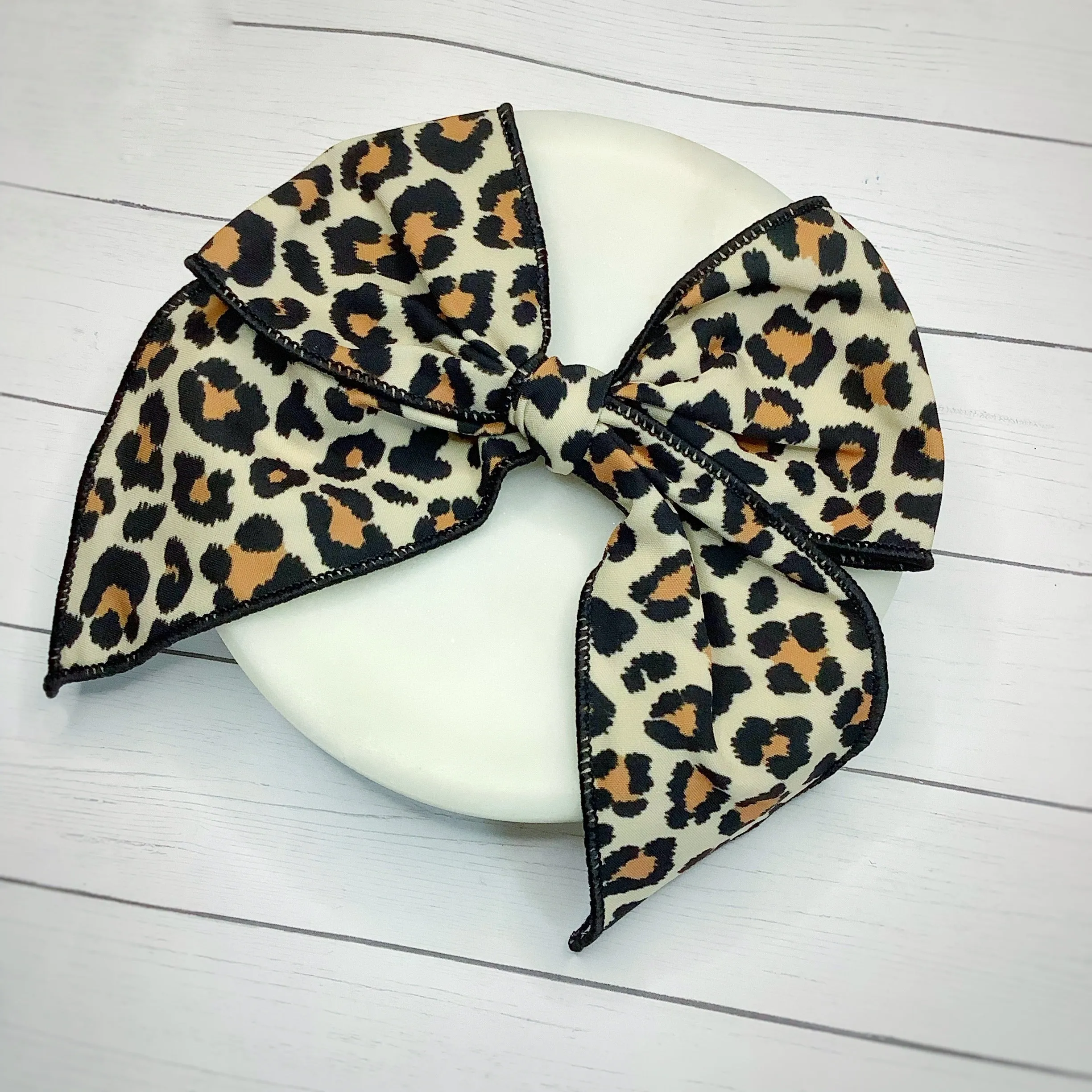 Classic Leopard Bow Strip, Headband and Scrunchie Collection