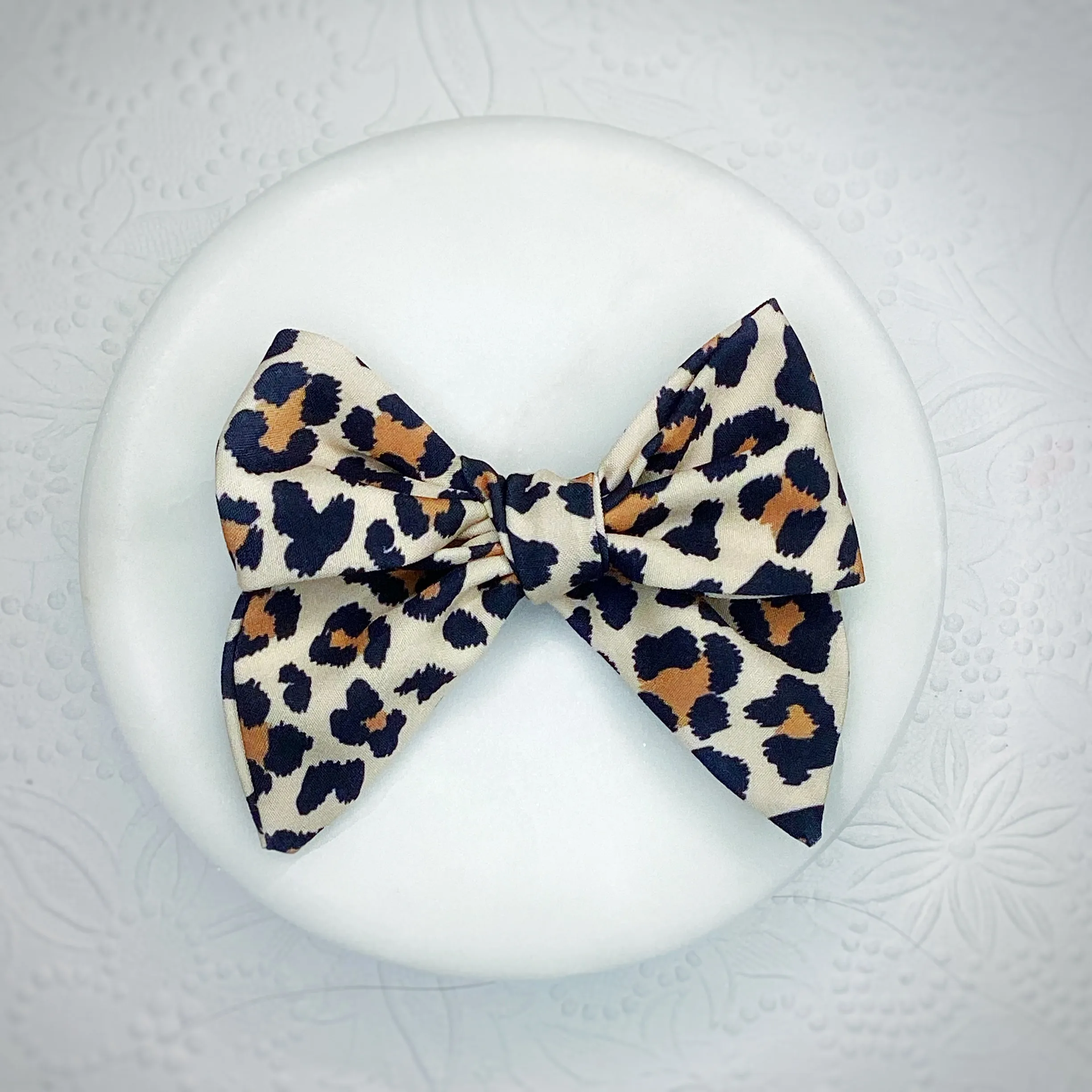 Classic Leopard Bow Strip, Headband and Scrunchie Collection