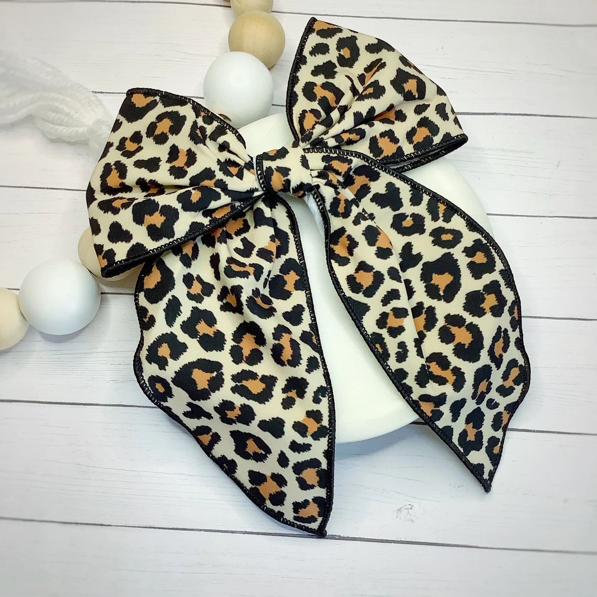 Classic Leopard Bow Strip, Headband and Scrunchie Collection