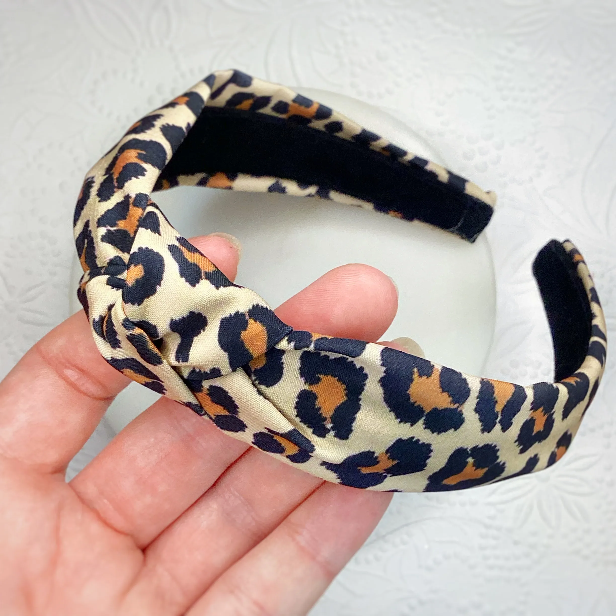 Classic Leopard Bow Strip, Headband and Scrunchie Collection