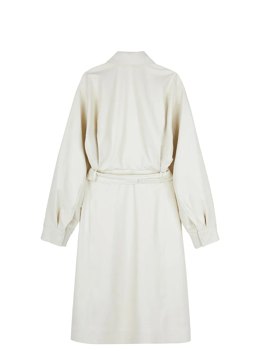 Coat /  JNBY Polyurethane Leather Long Coat