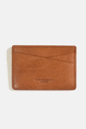 Cognac Brown Leather Cardholder