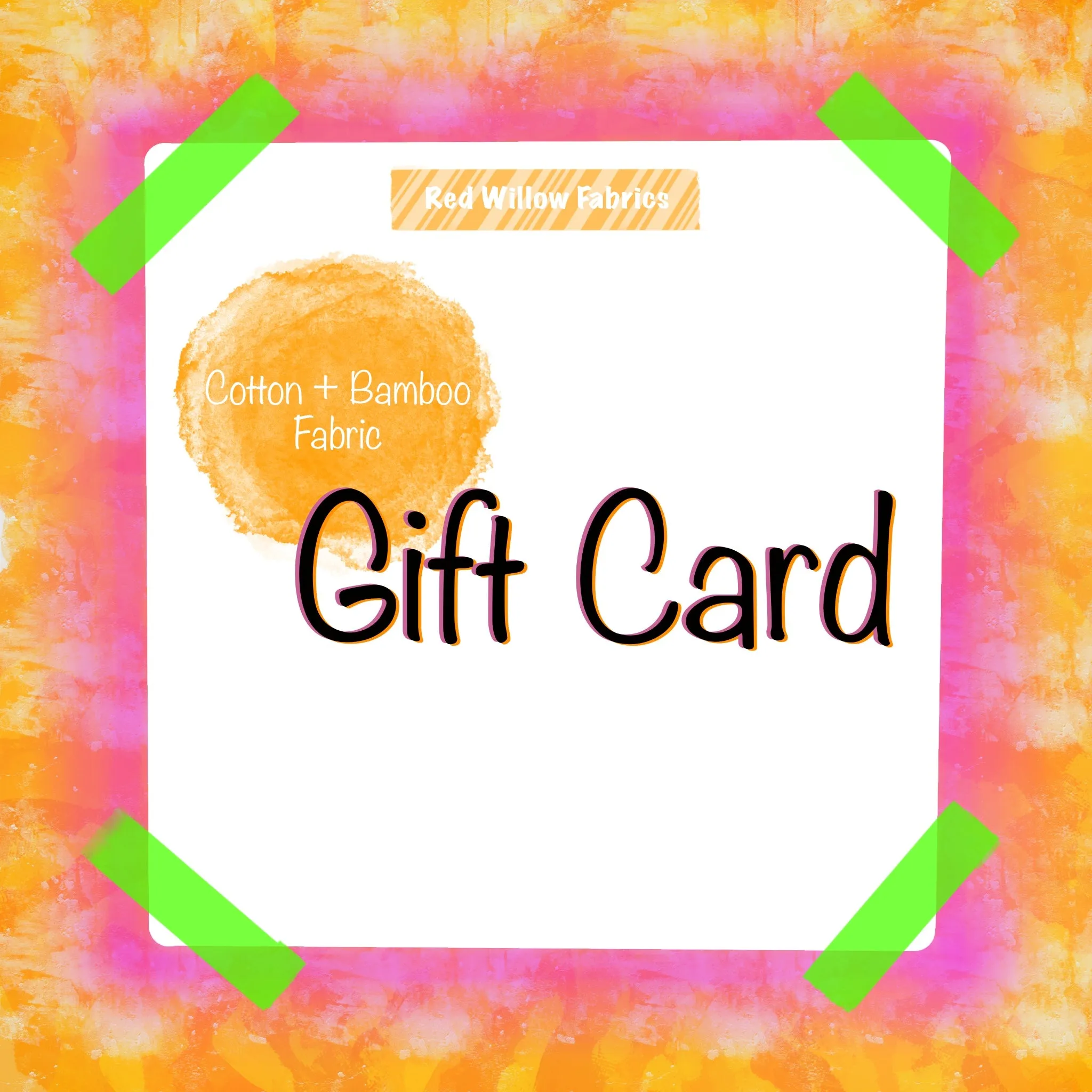Cotton Bamboo Faux Leather Fabric Gift Card