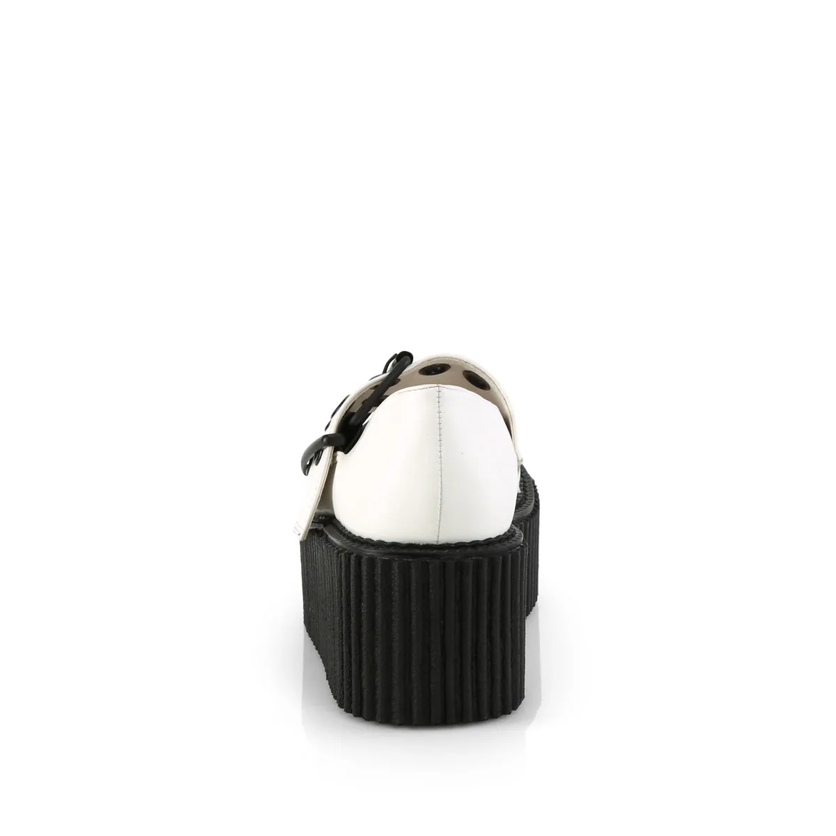 CREEPER-230  White Vegan Leather