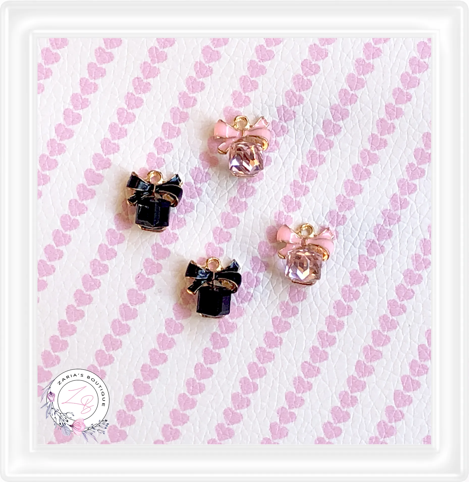 ⋅ Crystal Bow Charms  ⋅ Enamel Charms Pendants Earrings Bow Dangles