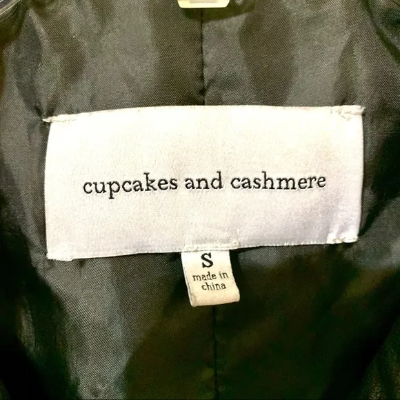 Cupcakes &amp; Cashmere Faux Leather Crossover Vest S