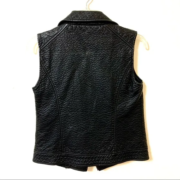 Cupcakes &amp; Cashmere Faux Leather Crossover Vest S