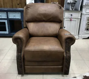 Custom Malone Power Swivel Rocker Recliner in Gentle Fawn