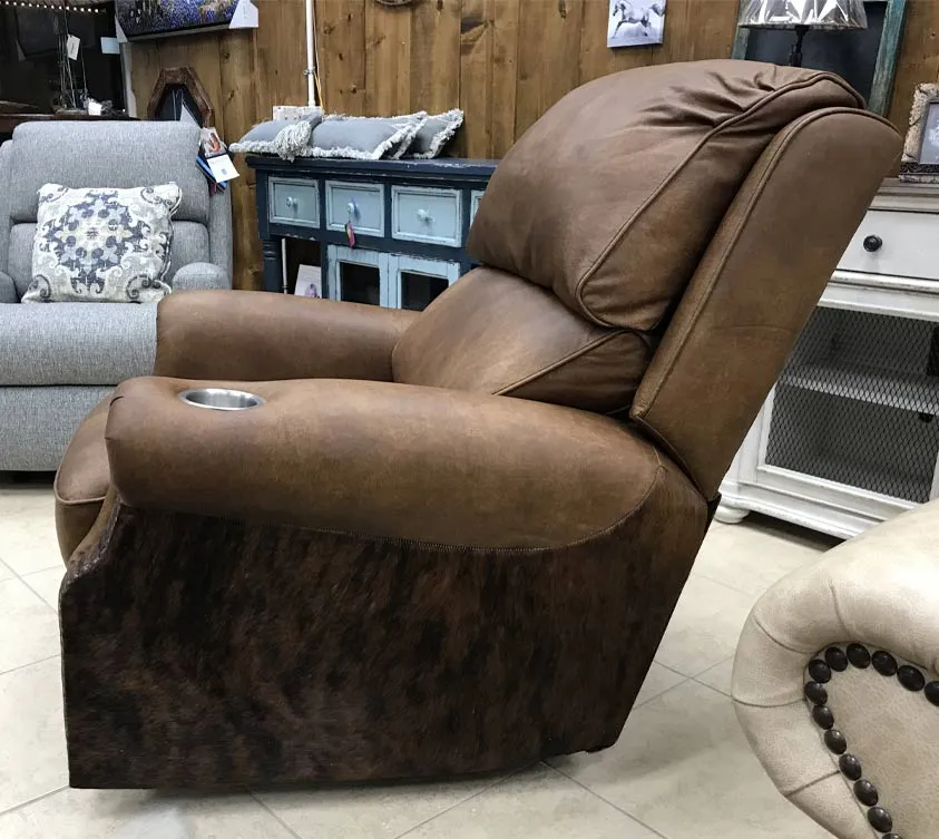 Custom Malone Power Swivel Rocker Recliner in Gentle Fawn