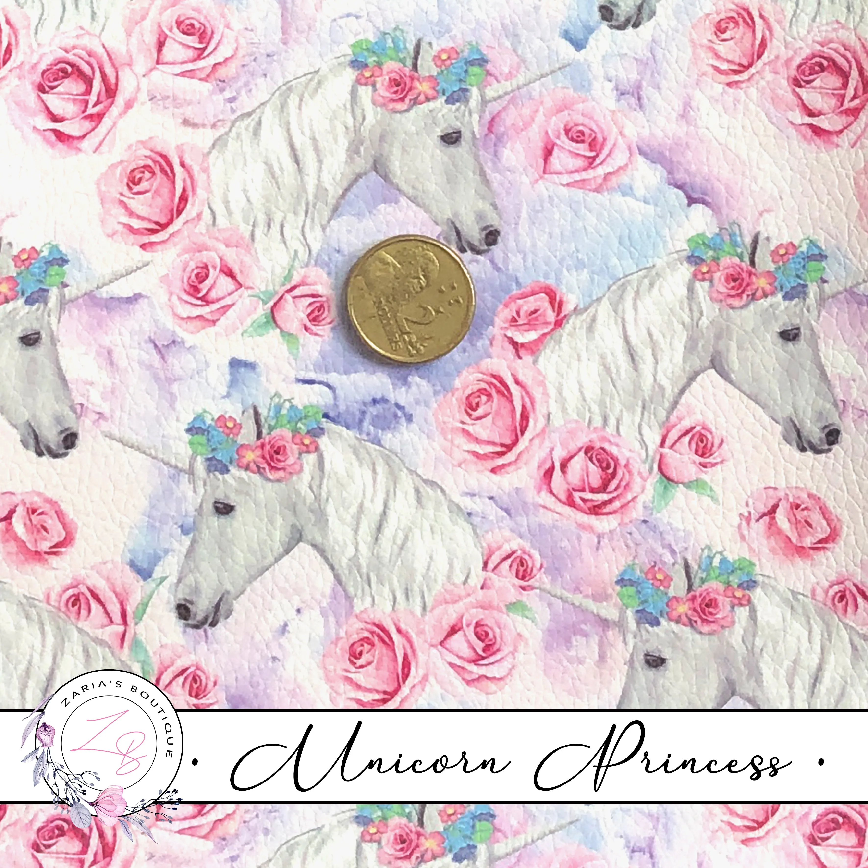 Custom Unicorn Princess Vegan Faux Leather