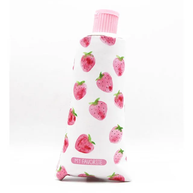 Cute Toothpaste Shape Pencil Bag with Pencil Sharpener