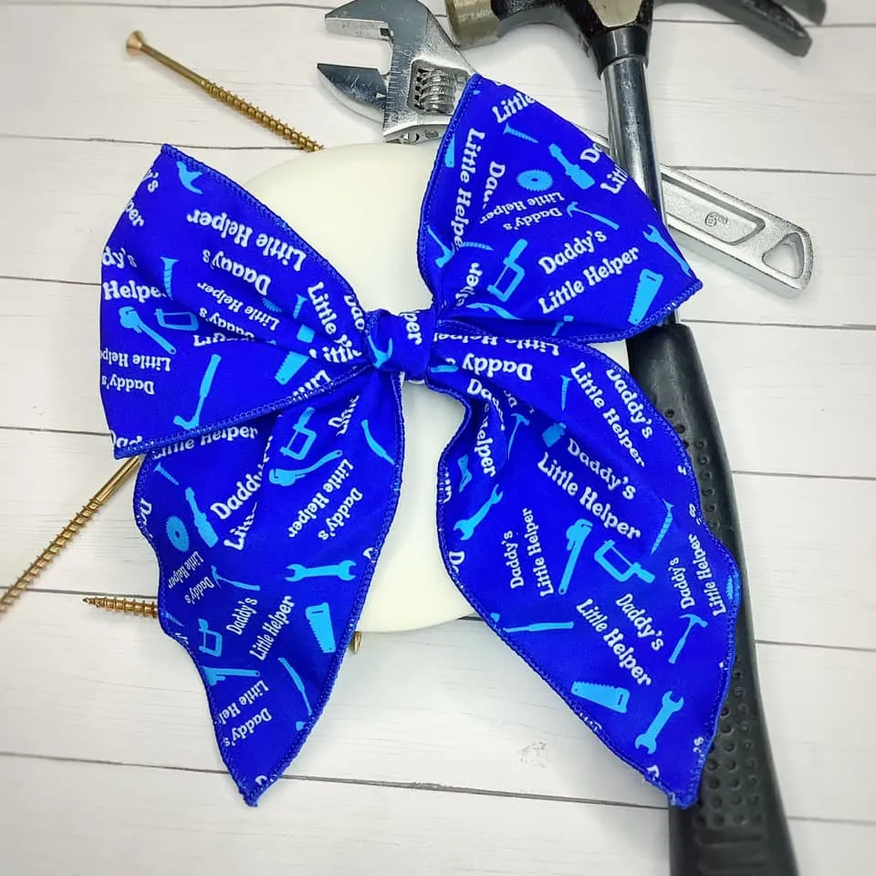 Daddy's Little Helper Bow Strip and Scrunchie Collection